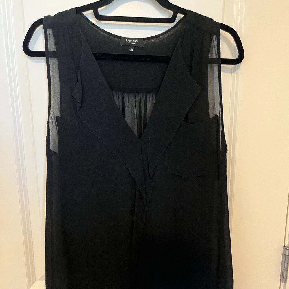 BABATON Sleeveless Silk Blouse